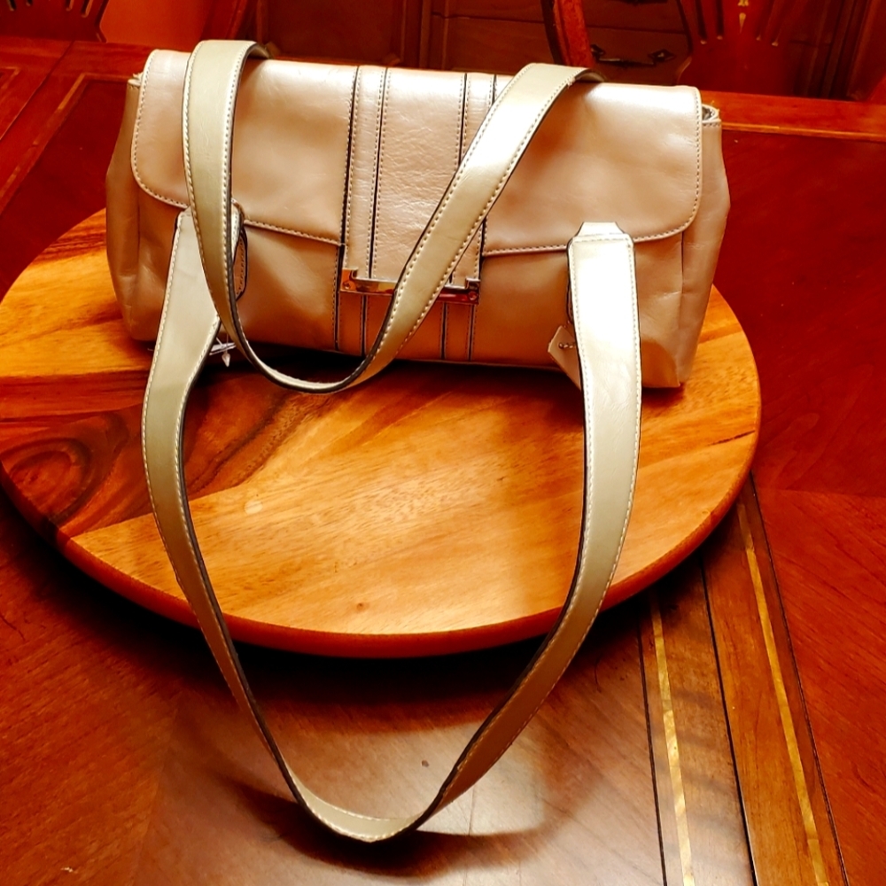 Apt 9 Leather Bag Pewter Silver color